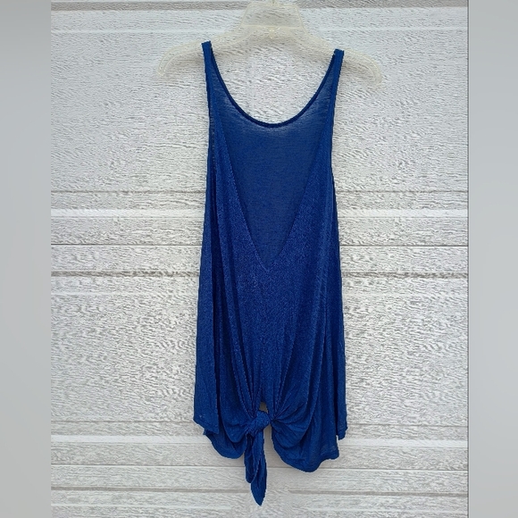 Blue Life California Plunge Back Knotted Mini Tank Dress Cover-up Women S XS - Picture 2 of 8